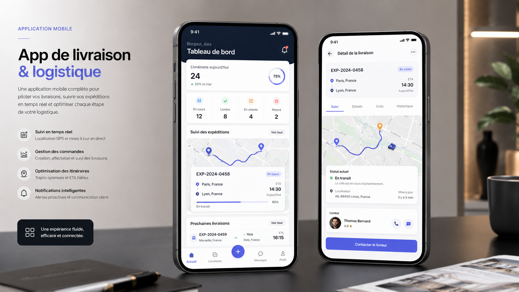 App de livraison & logistique